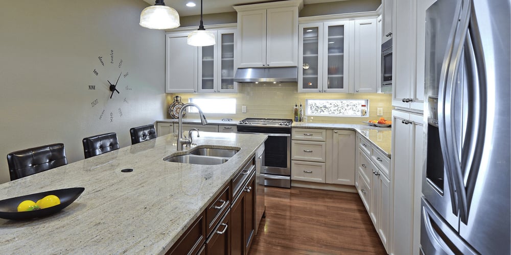 Kitchen in Sarasota with Island with Built in Sink