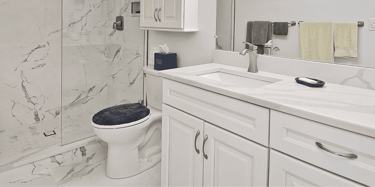 White Bathroom Remodel in Sarasota