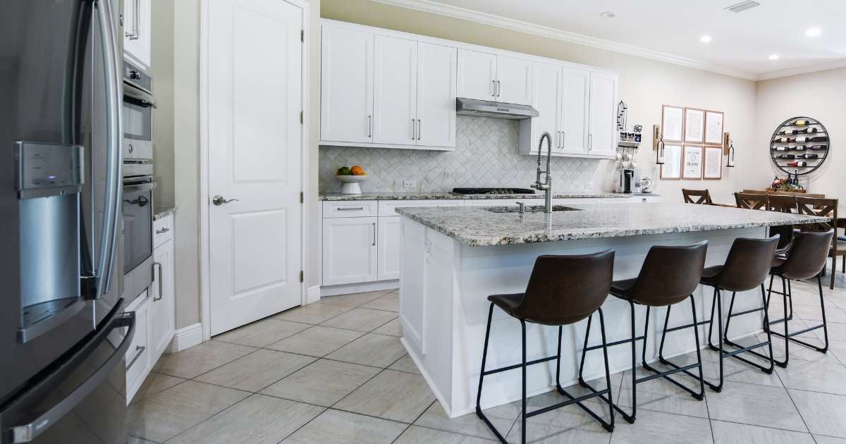 Kitchen refresh with white cabinets by Gilbert Express