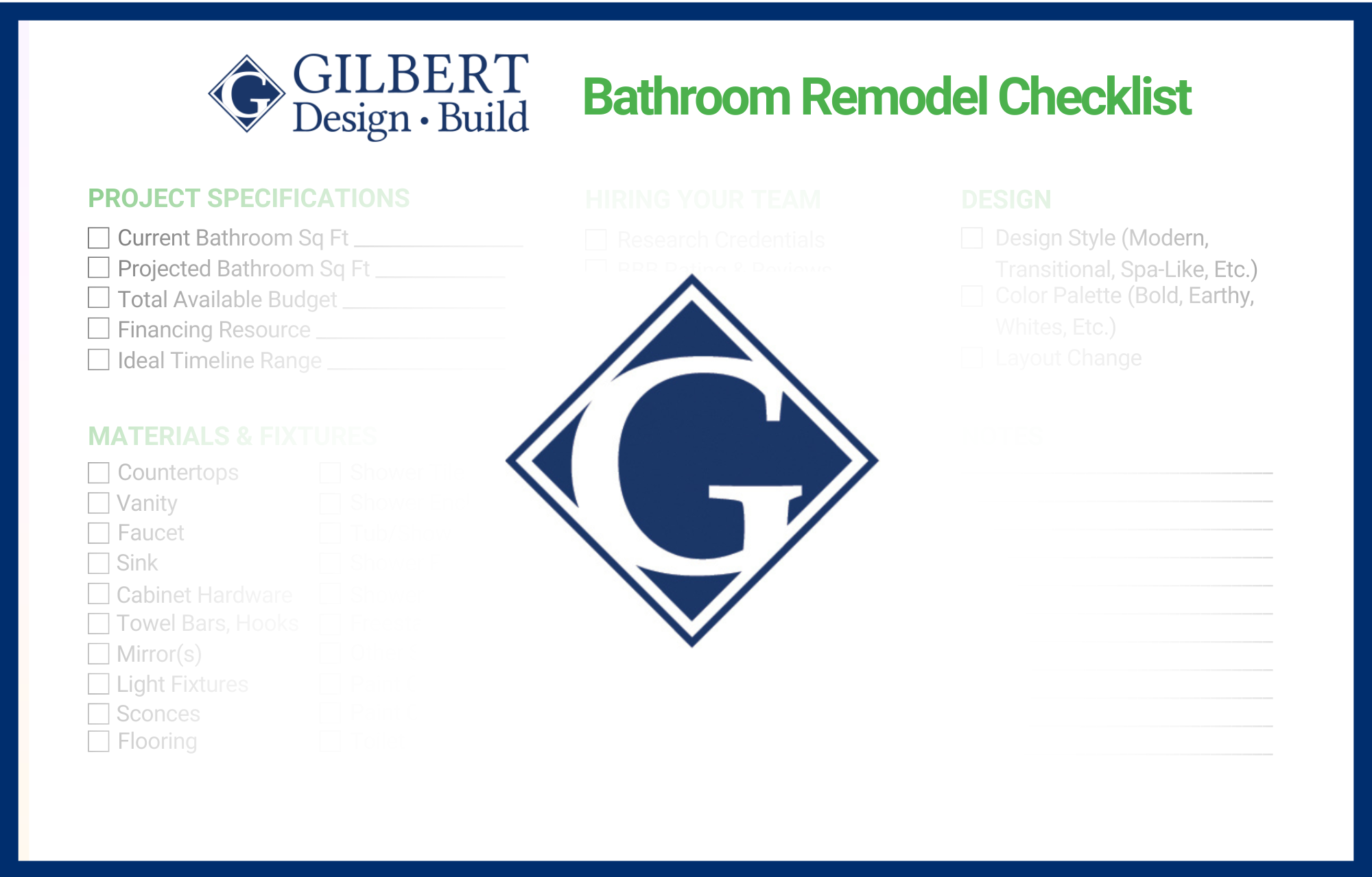 Gilbert Design Build Bathroom Remodeling Checklist (1)