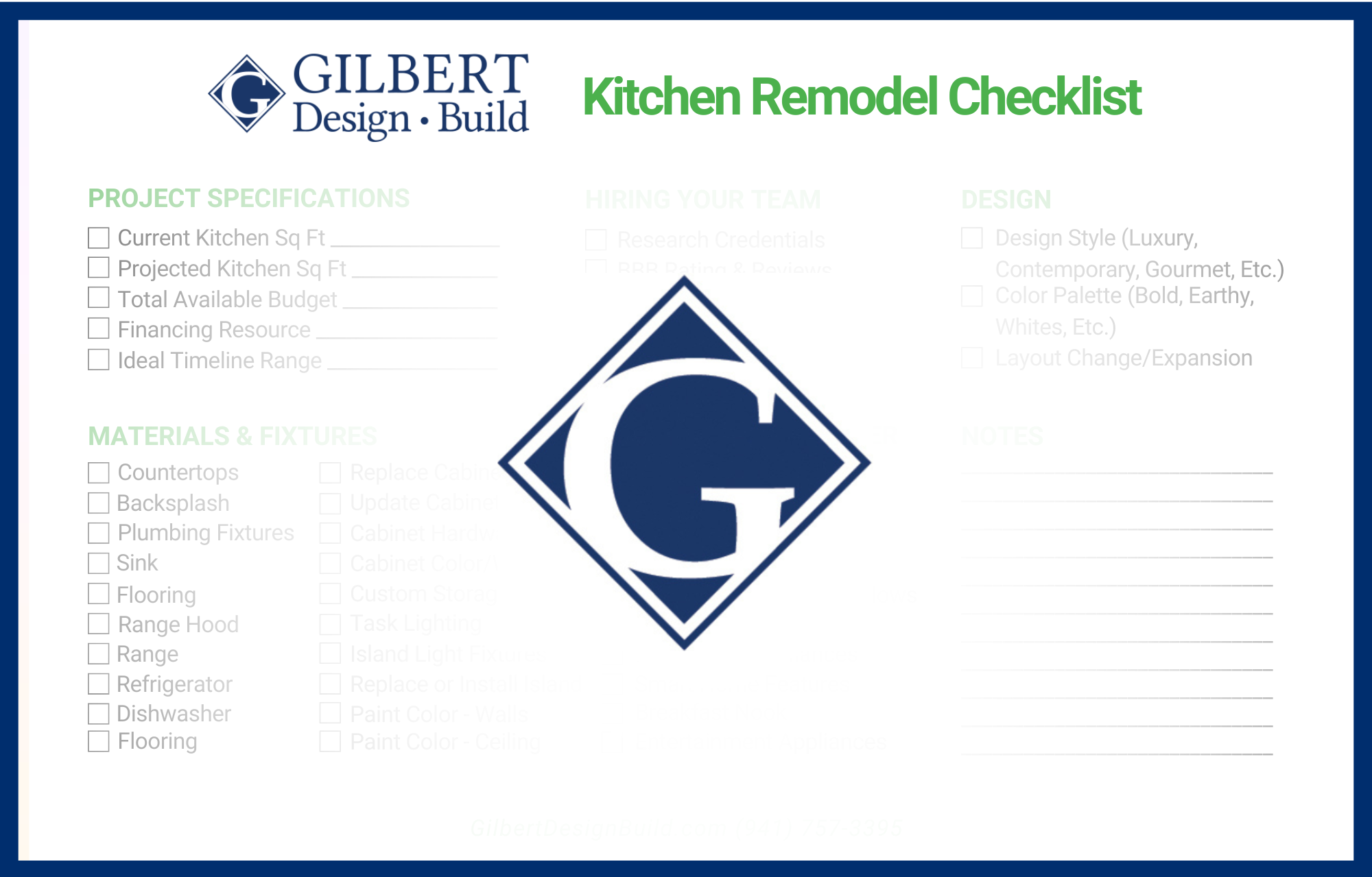 2024 Sarasota Kitchen Remodel Checklist