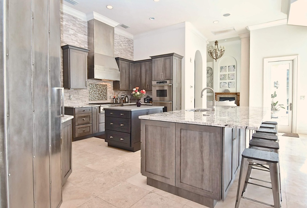 Gray white kitchen remodel