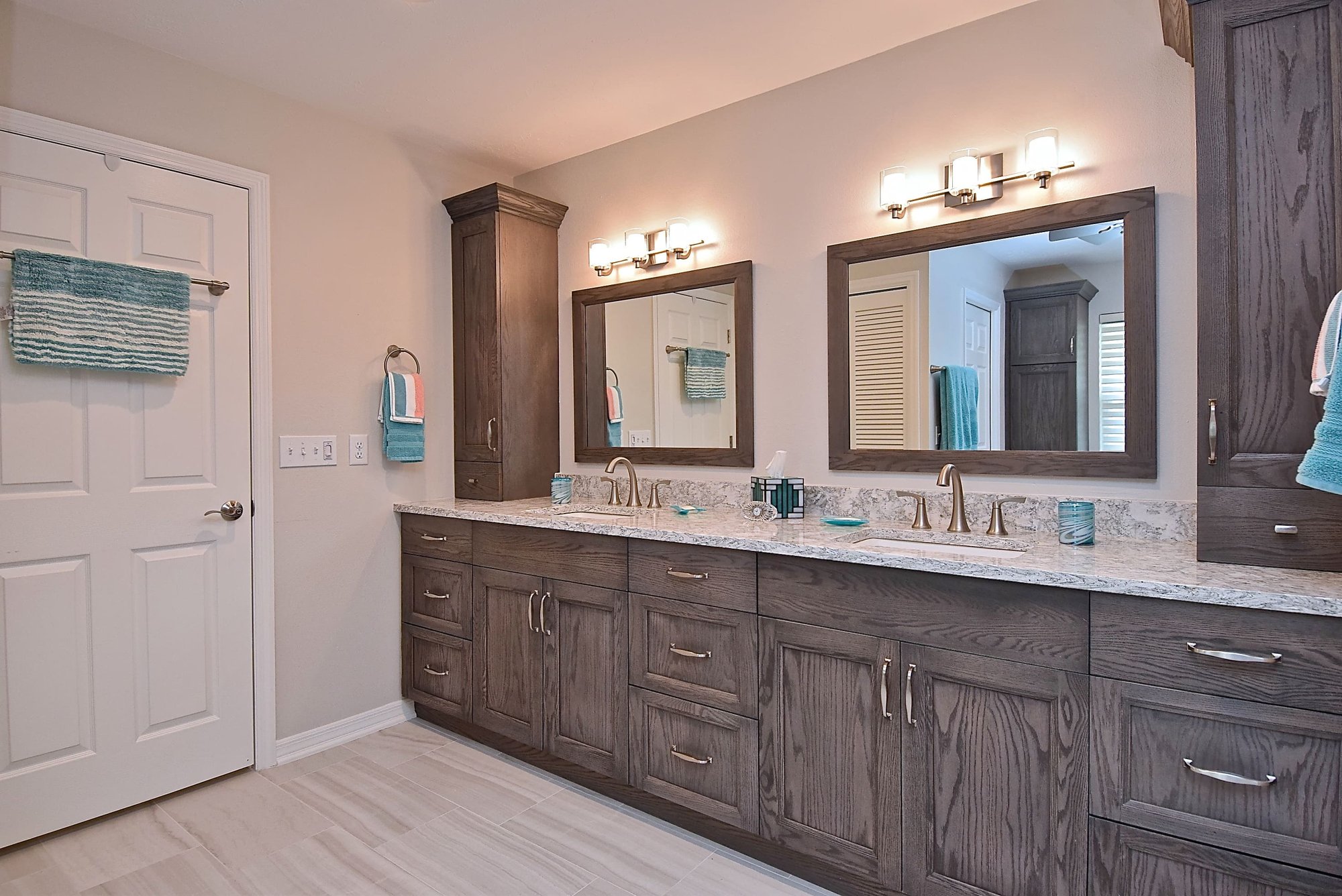 Large Vanity with Storage and Double Sinks in Bradenton Bathroom Renovation Large Vanity with Storage and Double Sinks in Bradenton Bathroom Renovation