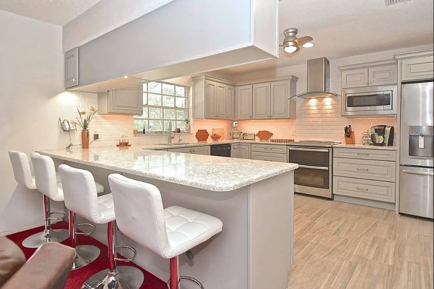 expansive whole kitchen remodel