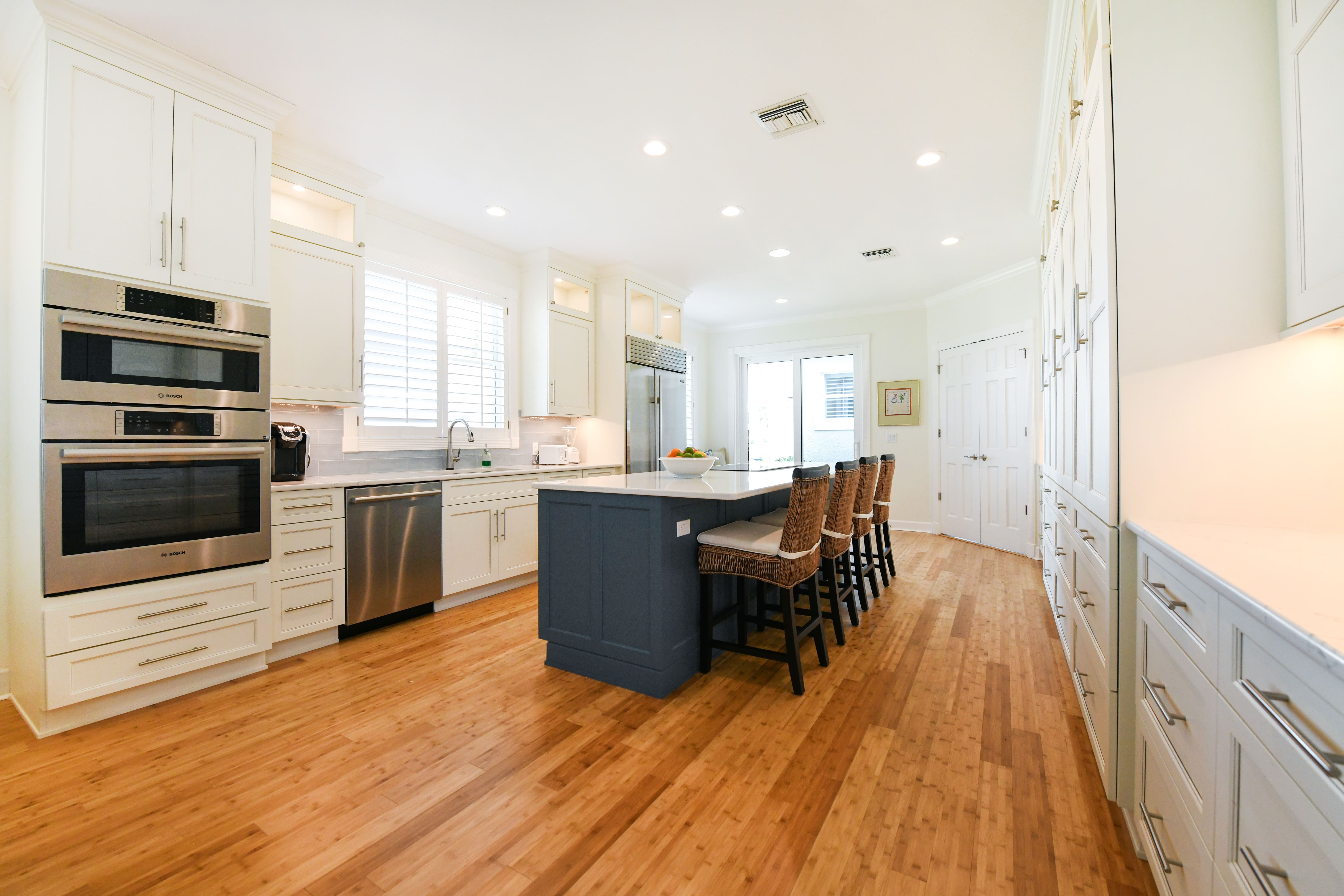 Beautiful Wood Floor in Remodeled Kitchen with Built in Appliances in Sarasota