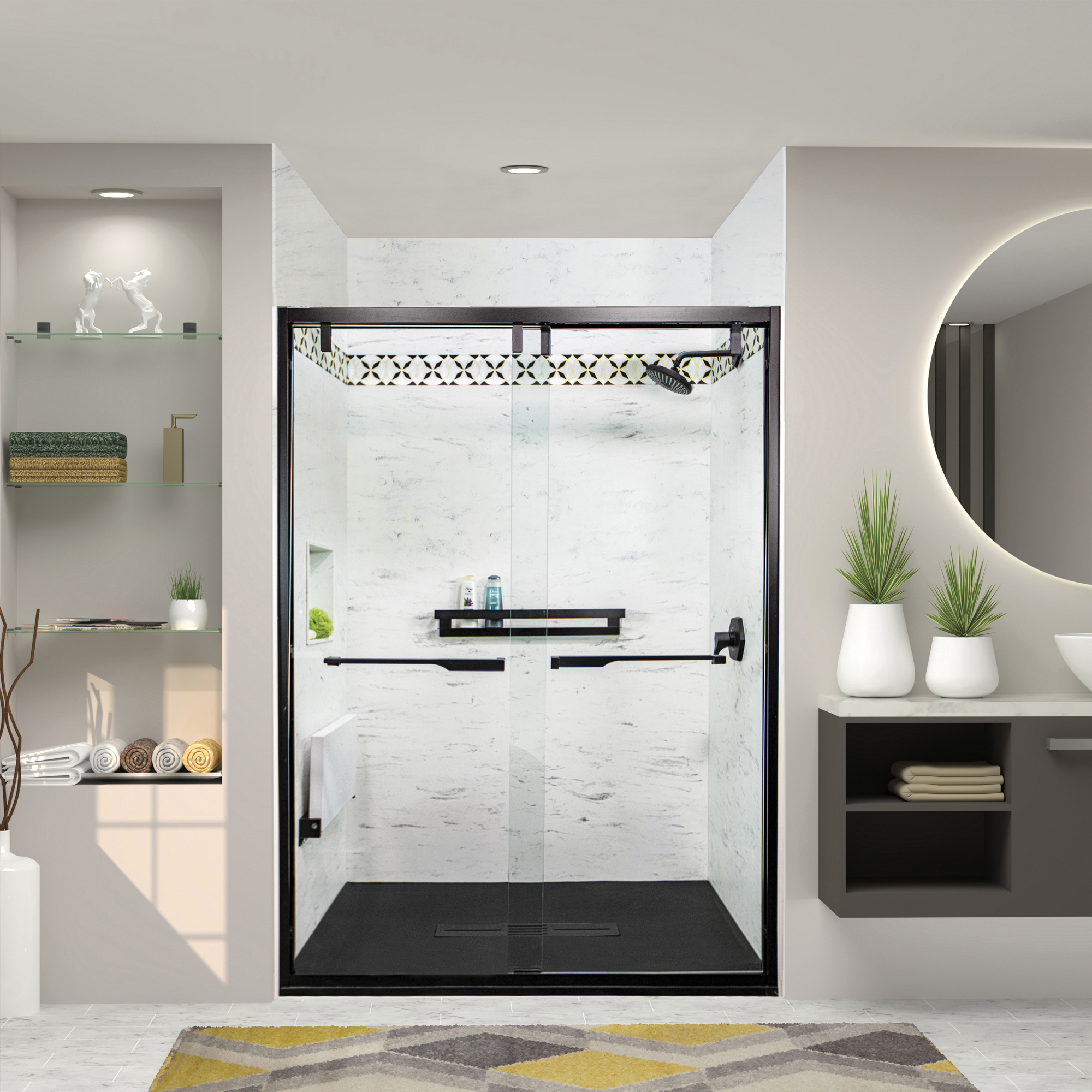 Effortless Bathroom Upgrades: One-Day Solid Surface Shower Refresh in Sarasota