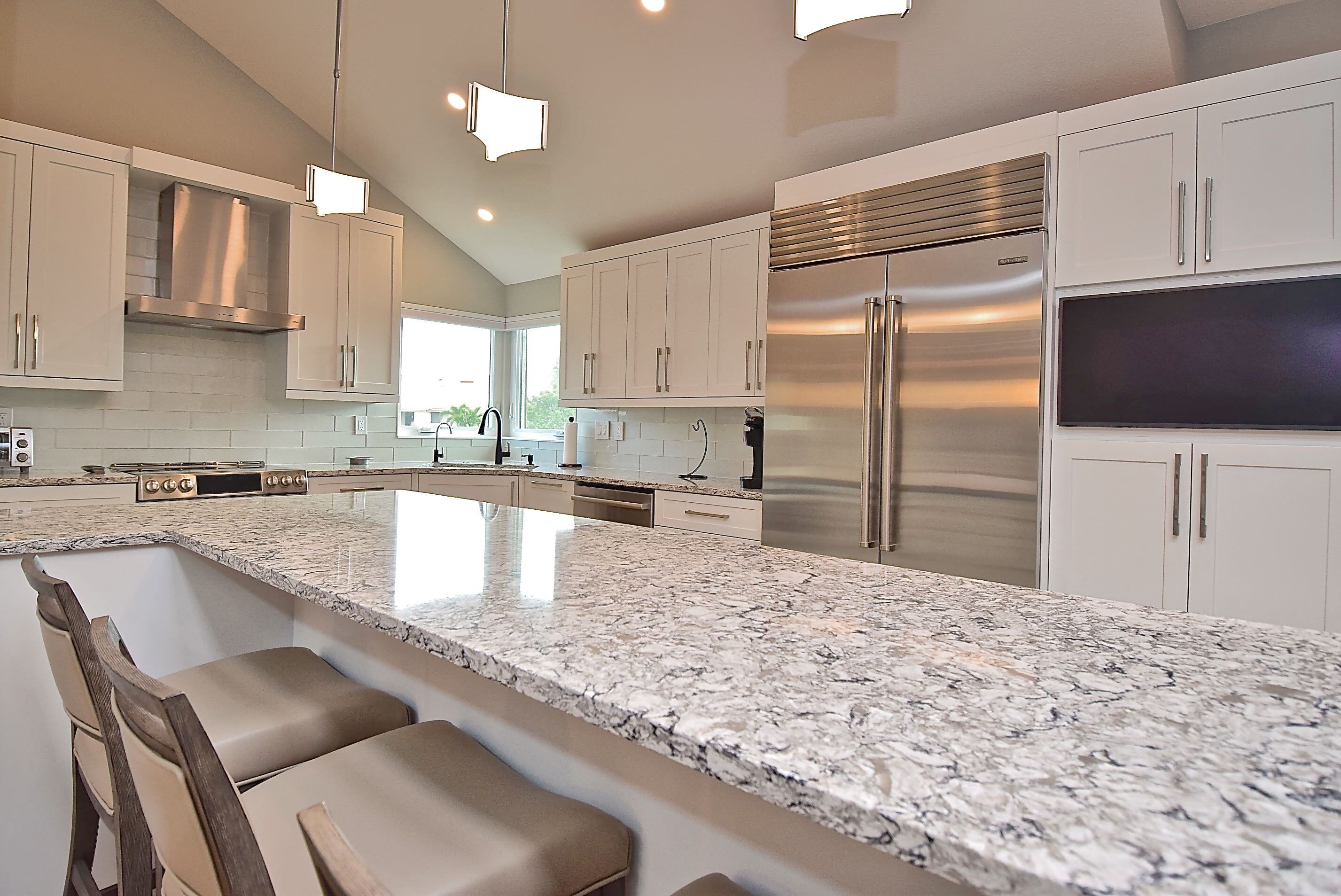 Large Kitchen Island in Whole Home Renovation in Bradenton